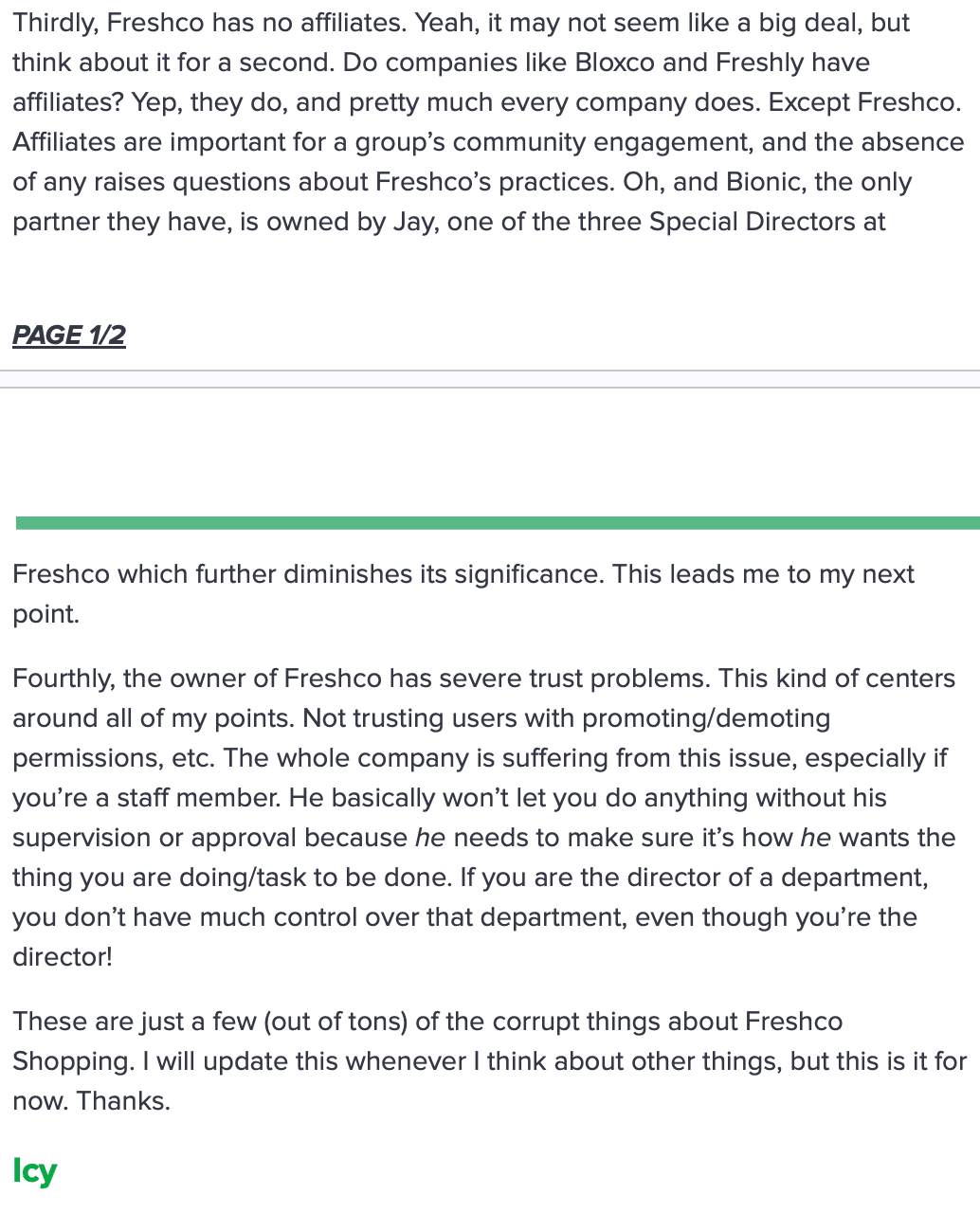 How corrupt Freshco Shopping really is — Page 2